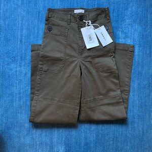 NWT Frame Denim Women’s Olive Green Straight Leg Utility Pants